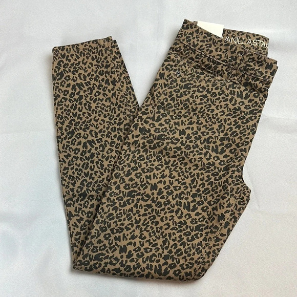 NWT Vanilla Star Leopard Print High-Rise Jegging Size 27/5 - Picture 1 of 10
